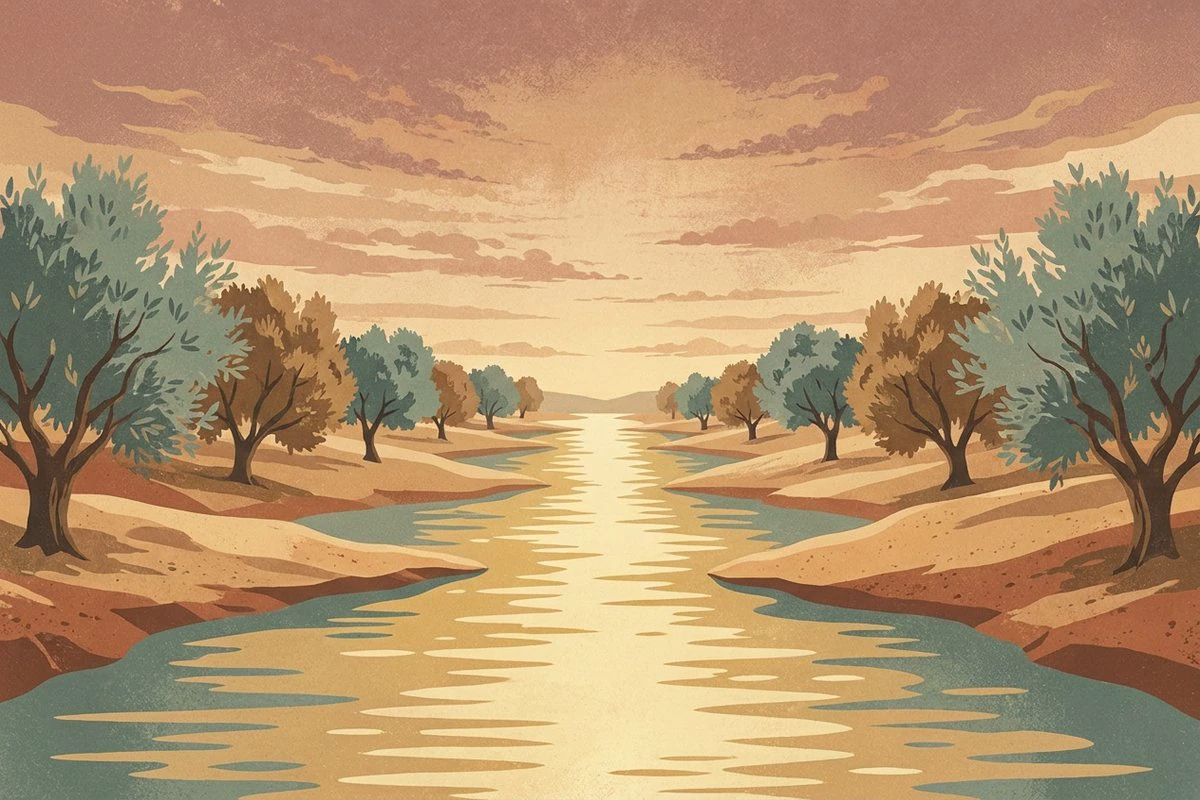 Symbolic scene from the story of Al-Yasa (Elisha)