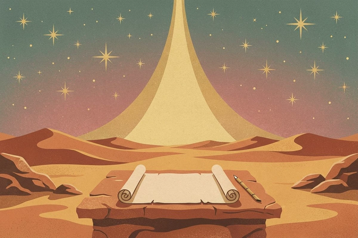 Symbolic scene from the story of Idris