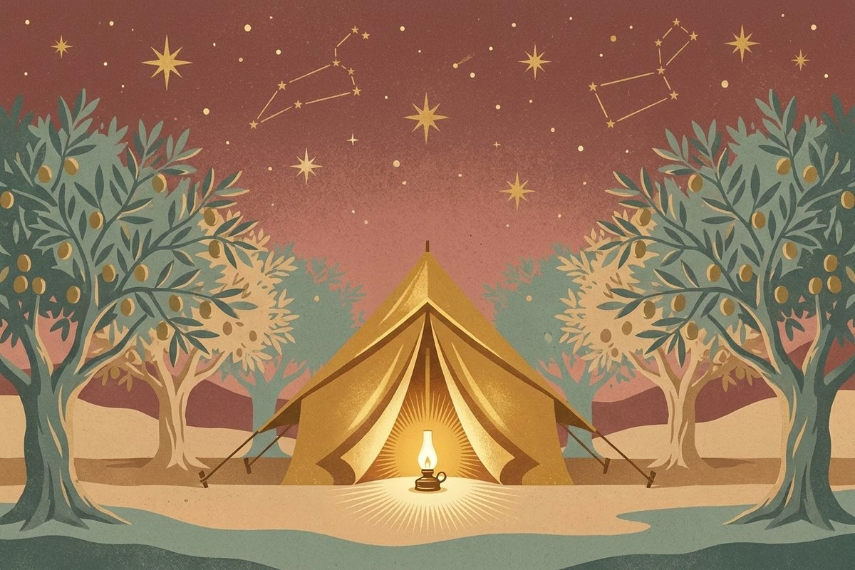 Symbolic scene from the story of Ishaq (Isaac)