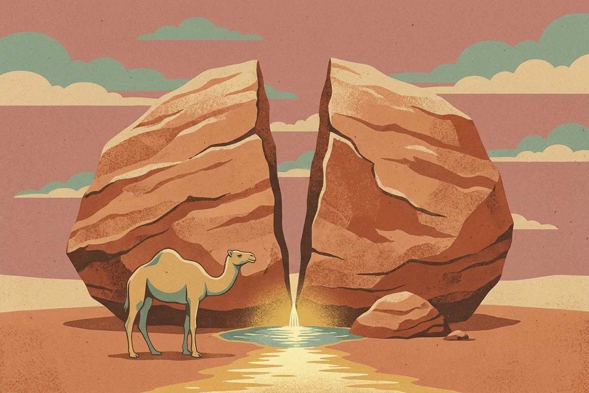 Symbolic scene from the story of Salih